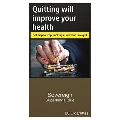 Sovereign Superkings Blue 20 Cigarettes