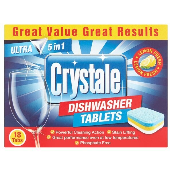 Crystale Lemon Fresh Dishwasher Tablets 18 x 18g