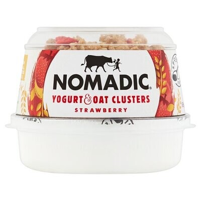 Nomadic Yogurt &amp; Oat Clusters Strawberry 169g