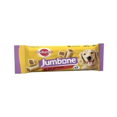 Pedigree Jumbone Adult Medium Dog Treat Beef &amp; Poultry 2 Chews 180g