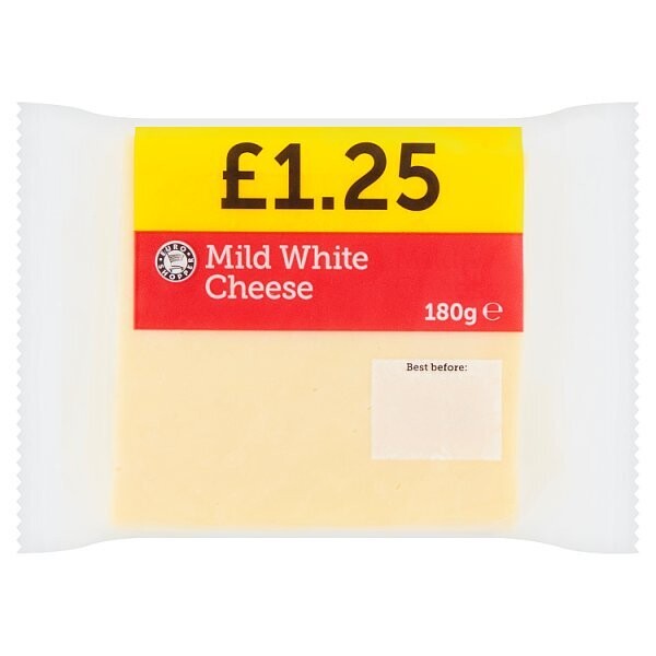 Euro Shopper Mild White Cheese PMP 180g