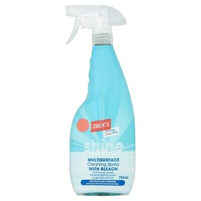 Jack&#39;s Shine Multisurface Cleaning Spray with Bleach 750ml