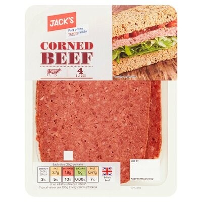 Jack&#39;s Corned Beef 4 Slices 100g