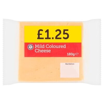 Euro Shopper Mild Coloured Cheese PMP 180g