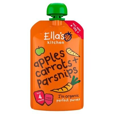 Ella&#39;s Kitchen Apples Carrots + Parsnips from 4 Months 120g