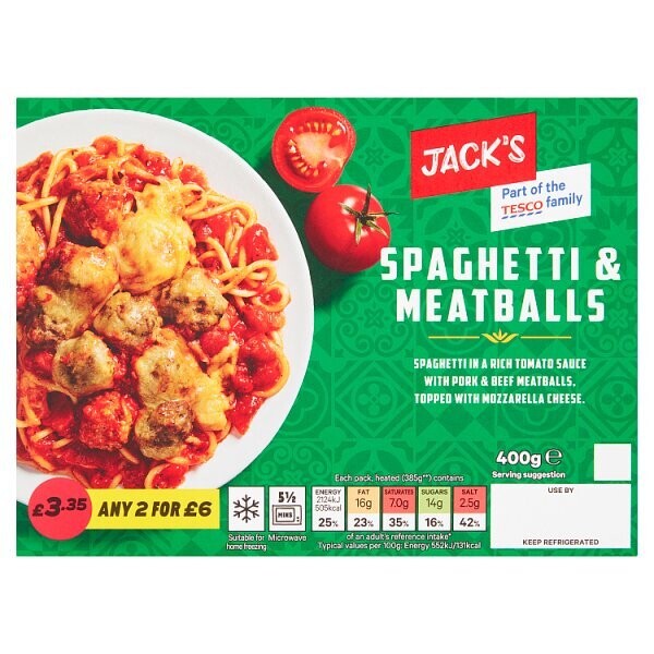 Jack&#39;s Spaghetti &amp; Meatballs 400g