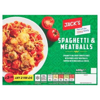 Jack&#39;s Spaghetti &amp; Meatballs 400g