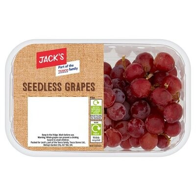 Jack&#39;s Seedless Red Grapes 500g