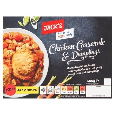 Jack&#39;s Chicken Casserole &amp; Dumplings 400g