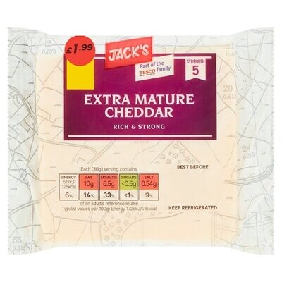 Jack&#39;s Extra Mature Cheddar 200g