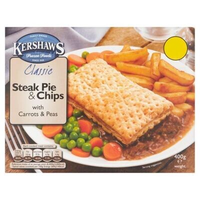 Kershaws Steak Pie &amp; Chips 400g