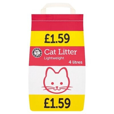 Euro Shopper Cat Litter Lightweight 4 Litres
