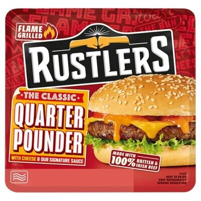 RUSTLERS The Classic Quarter Pounder with Cheese &amp; Our Signature Sauce 190g