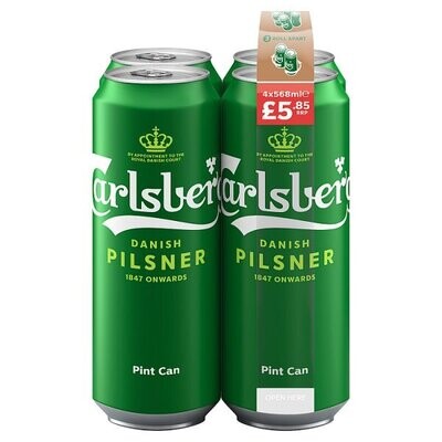 Carlsberg Pilsner Lager Beer 4 x 568ml