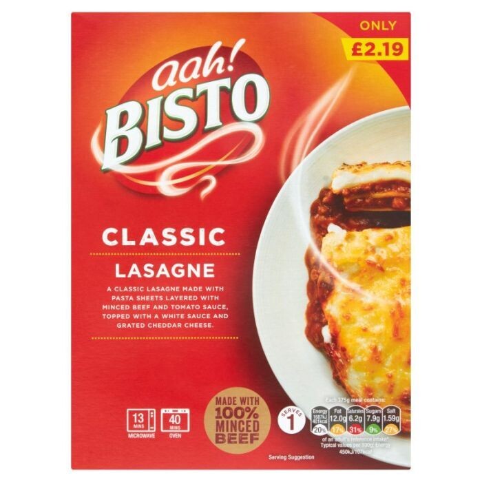 Bisto Beef Lasagne 375g