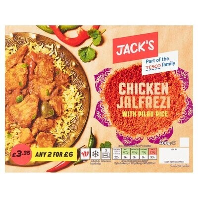 Jack&#39;s Chicken Jalfrezi with Pilau Rice 400g