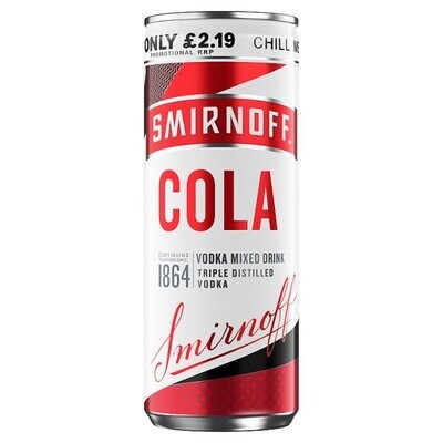 Smirnoff &amp; Cola 250ml
