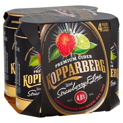 Kopparberg Premium Cider with Strawberry &amp; Lime 4 x 330ml