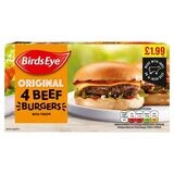 Birds Eye Pack Of 4 Original Beef Burgers With Onion 227g (10 Pack)