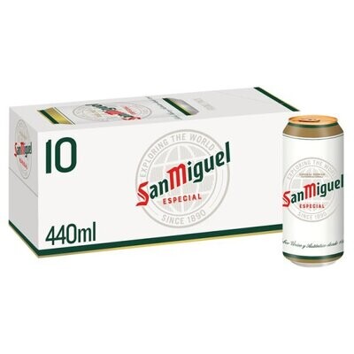 San Miguel Premium Lager Beer 10 x 440ml Cans
