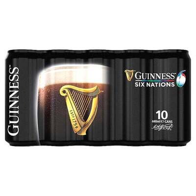 Guinness Draught Stout Beer 10 x 440ml Can