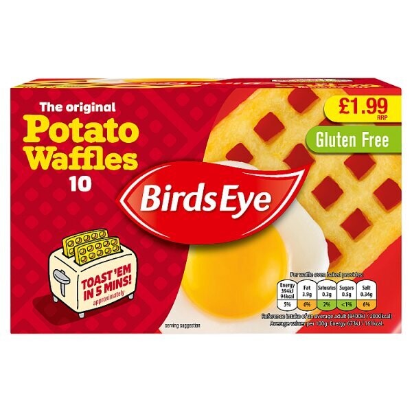 Birds Eye 10 The Original Potato Waffles 567g