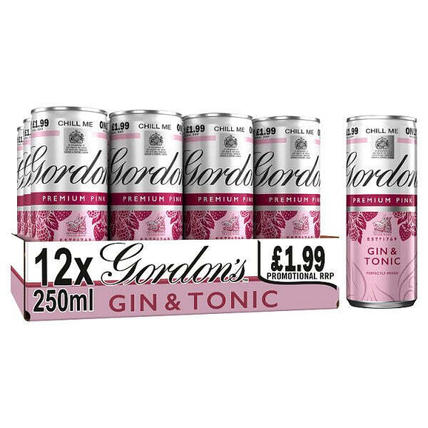 Gordon&#39;s Premium Pink Gin &amp; Tonic 250ml