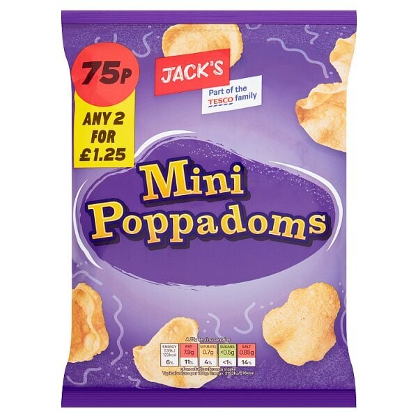 Jack&#39;s Mini Poppadoms 25g