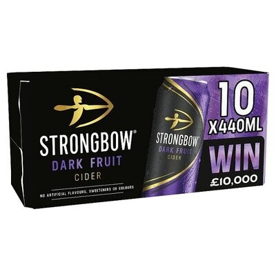 Strongbow Dark Fruit Cider 10 x 440ml Cans