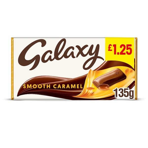 Galaxy Smooth Caramel &amp; Milk Chocolate Block Bar 135g