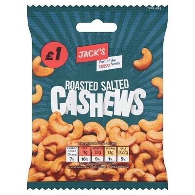 Jack&#39;s Roasted Salted Cashews 45g