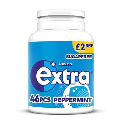 Extra Peppermint Sugarfree Chewing Gum Bottle £2 PMP 46 Pieces