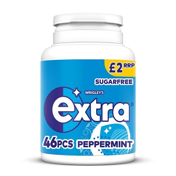 Extra Peppermint Sugarfree Chewing Gum Bottle £2 PMP 46 Pieces