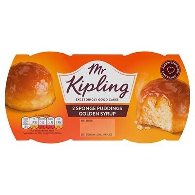 Mr Kipling Sponge Puddings Golden Syrup 2 x 95g