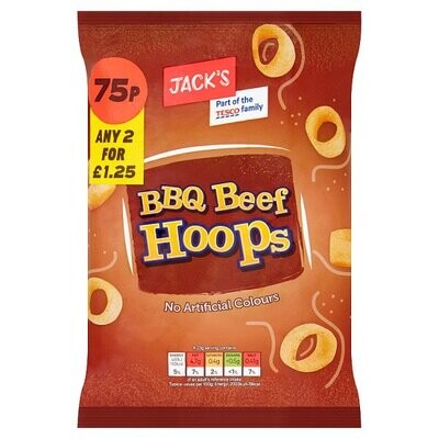 Jack&#39;s BBQ Beef Hoops 70g