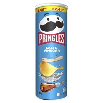 Pringles Salt &amp; Vinegar Crisps 165g
