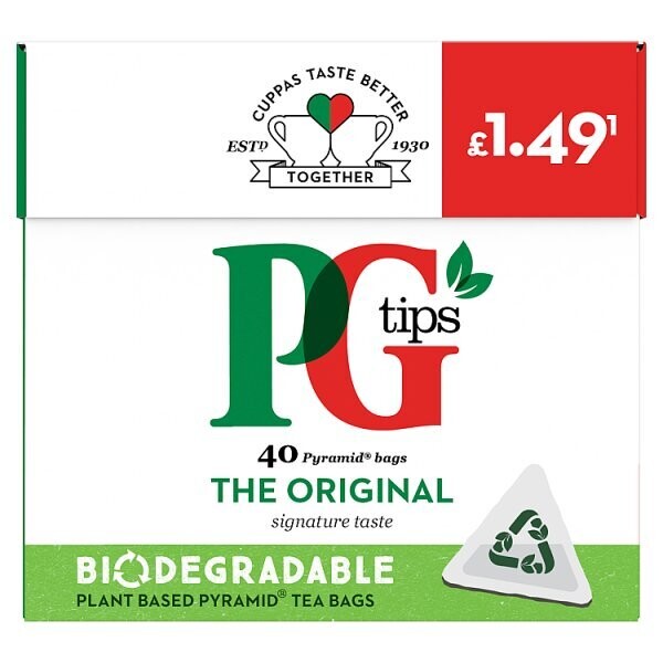 PG Tips The Original 40 Pyramid Bags 116g