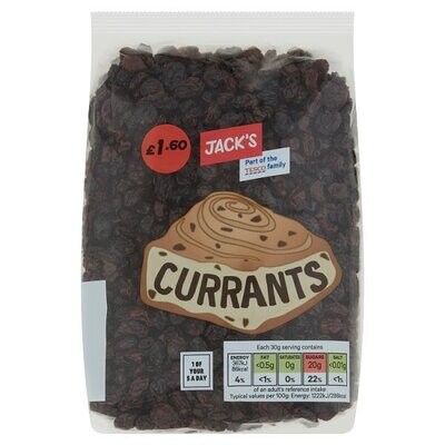 Jack&#39;s Currants 375g
