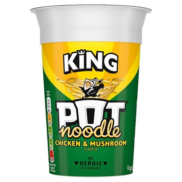 KING Pot Noodle Chicken &amp; Mushroom Flavour 114g