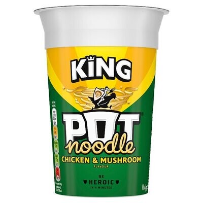 KING Pot Noodle Chicken &amp; Mushroom Flavour 114g