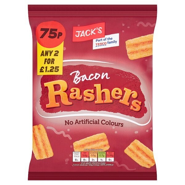 Jack&#39;s Bacon Rashers 70g