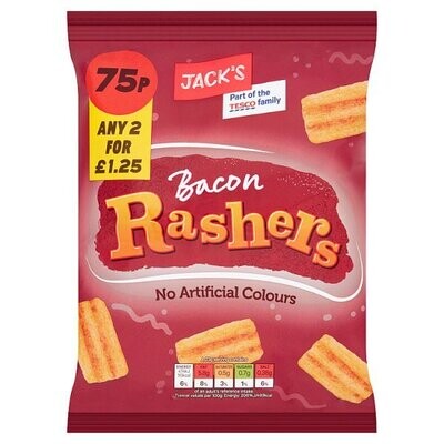 Jack&#39;s Bacon Rashers 70g