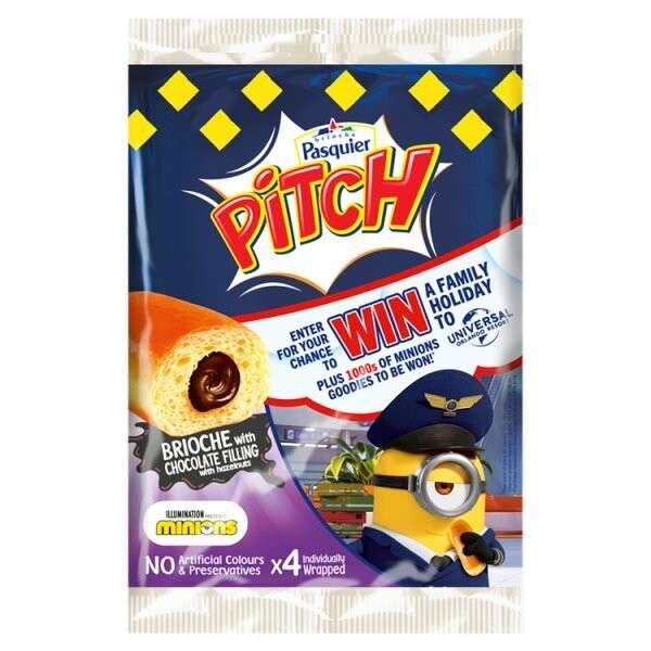 Brioche Pasquier Pitch Chocolate Flavour Filled Brioche 4 x 38.75g (155g)