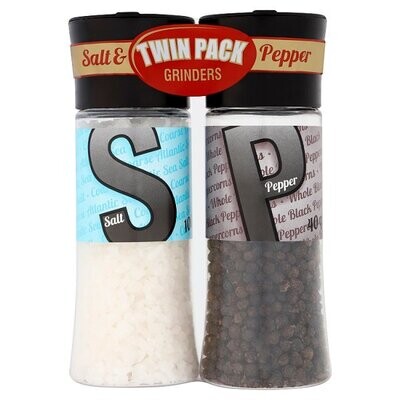 Cape Foods Salt &amp; Pepper Grinders Twin Pack