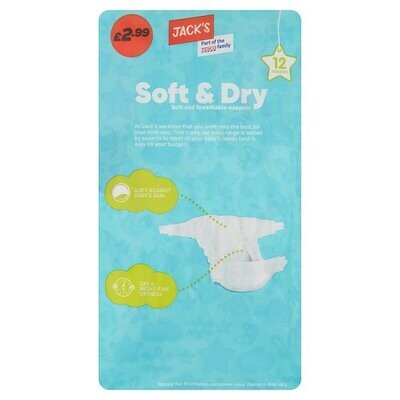 Jack&#39;s Soft &amp; Dry Size 6 12 Nappies