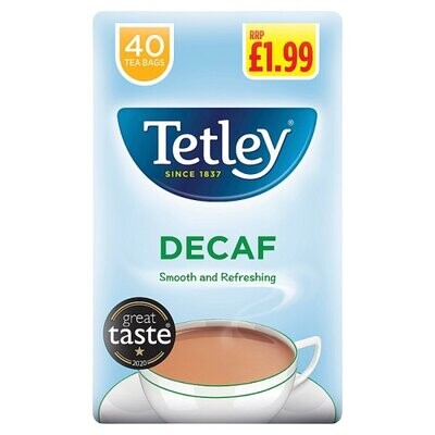 Tetley Decaf 40 Tea Bags 125g