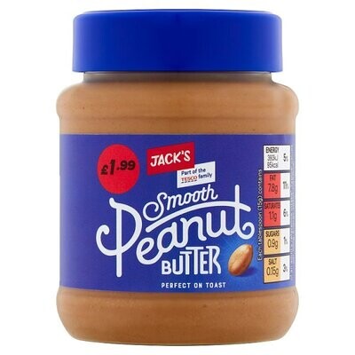 Jack&#39;s Smooth Peanut Butter 340g