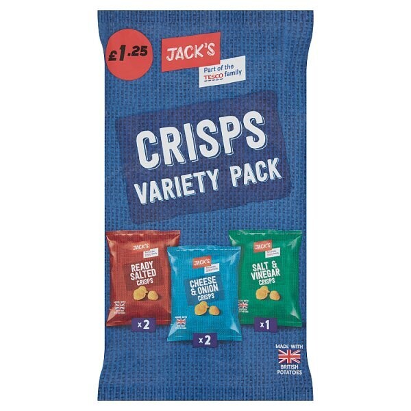 Jack&#39;s Crisps Variety Pack 5 x 20g