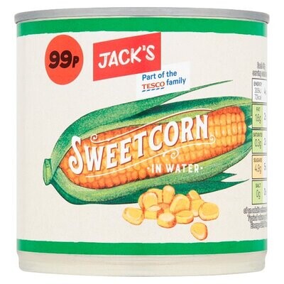 Jack&#39;s Sweetcorn in Water 340g