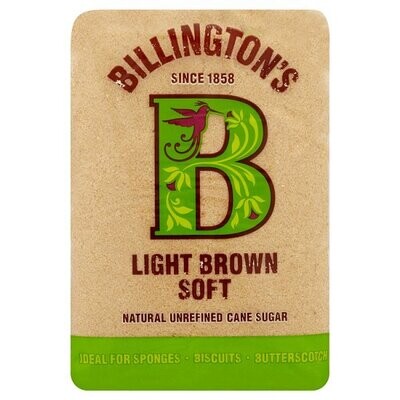 Billington&#39;s Light Brown Soft Natural Unrefined Cane Sugar 500g